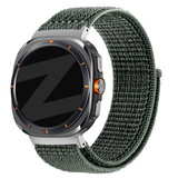 Bandz Bandz Bracelet nylon loop Samsung Galaxy Watch Ultra (gris-vert)