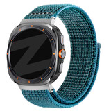 Bandz Bandz Bracelet nylon loop Samsung Galaxy Watch Ultra (bleu-vert)