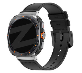 Bandz Bandz Bracelet cuir hybride avec boucle Samsung Galaxy Watch Ultra (noir)