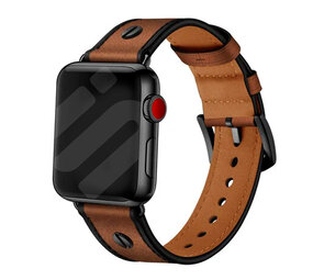 Strap-it Bracelet cuir vissé Apple Watch (marron foncé)