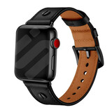 Strap-it Bracelet cuir vissé Apple Watch (noir) Strap-it Bracelet cuir vissé Apple Watch (noir)
