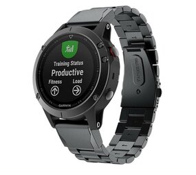 Strap-it Bracelet acier Garmin Fenix 8 - 47mm (noir) Strap-it Bracelet acier Garmin Fenix 8 - 47mm (noir)
