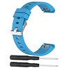 Strap-it Strap-it Bracelet silicone brillant Garmin Fenix 8 - 47mm (bleu clair)
