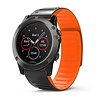 Strap-it Strap-it Bracelet en silicone magnétique Garmin Fenix 8 - 47mm (noir/orange) Strap-it Strap-it Bracelet en silicone magnétique Garmin Fenix 8 - 47mm (noir/orange)
