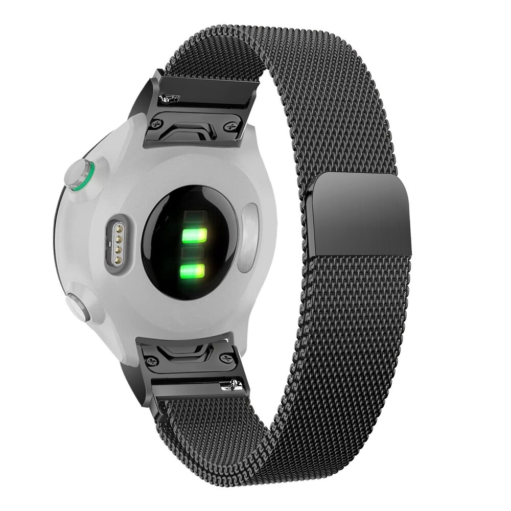 Strap-it Bandz Bracelet Milanais loop Garmin Fenix 8 - 47mm (noir)