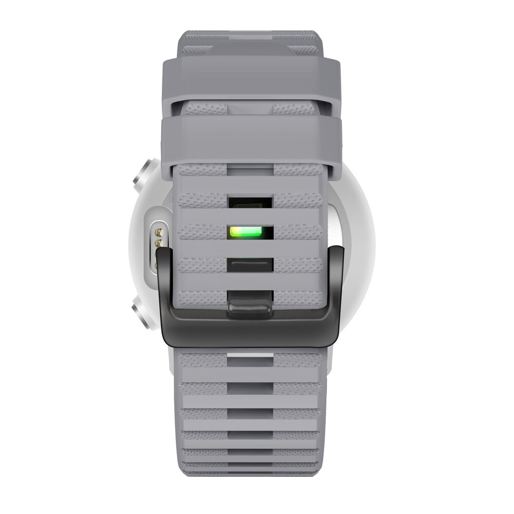 Strap-it Bandz Bracelet silicone avec boucle Garmin Fenix 8 - 47mm (gris)