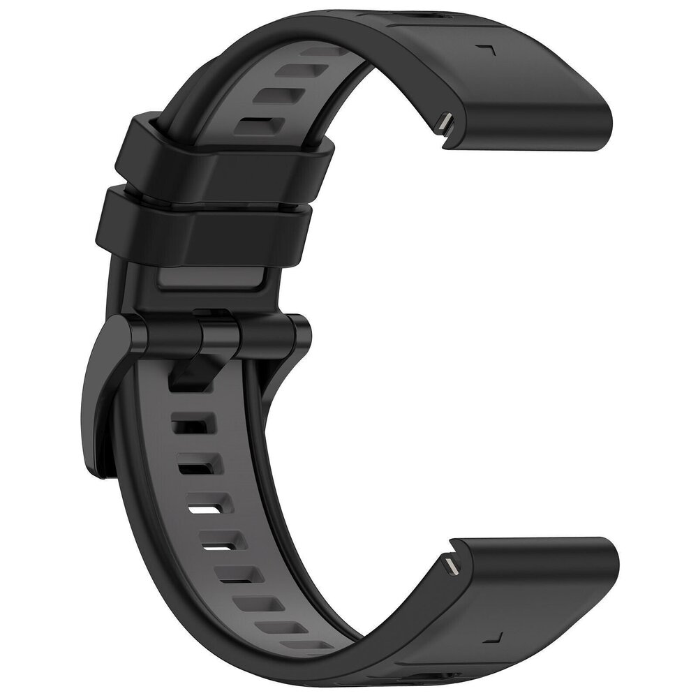 Strap-it Strap-it Bracelet sport á boucle Garmin Fenix 8 - 47mm (noir/gris)