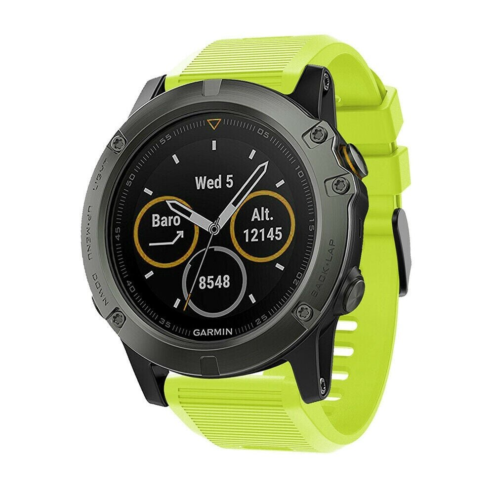 Strap-it Strap-it Bracelet silicone Garmin Fenix 8 - 51mm (vert clair)