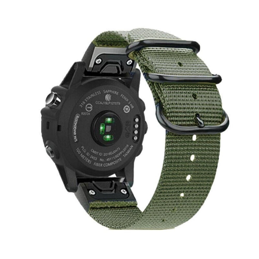 Strap-it Strap-it Bracelet nylon boucle Garmin Fenix 8 - 51mm (vert) Strap-it Strap-it Bracelet nylon boucle Garmin Fenix 8 - 51mm (vert)