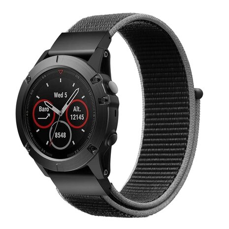 Strap-it Strap-it Bracelet nylon Garmin Fenix 8 - 51mm (charcoal)