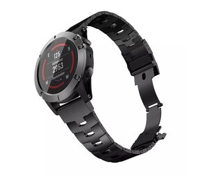 Strap-it Bracelet titane Garmin Fenix E (noir)