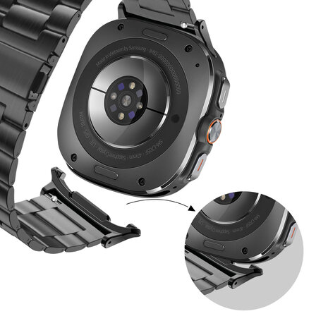 Bandz Bandz Bracelet acier 'Classique' Samsung Galaxy Watch Ultra (noir)