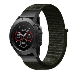 Strap-it Bracelet nylon Garmin Enduro 1 / 2 / 3 (vert armée)