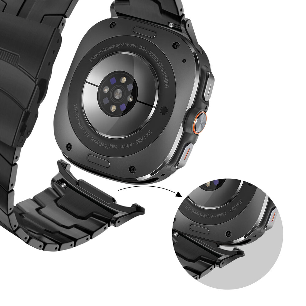 Bandz Bandz Bracelet titane Samsung Galaxy Watch Ultra 'Iron' (noir)