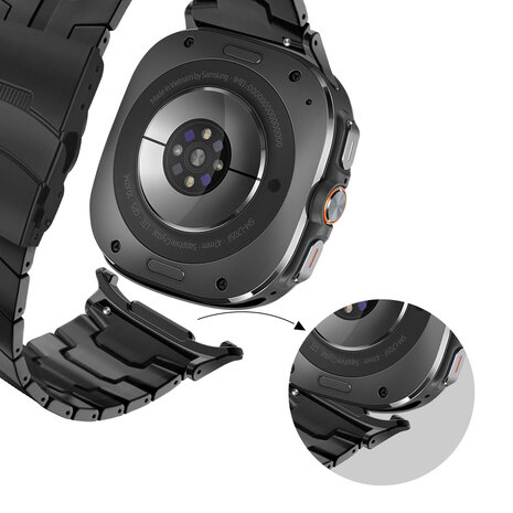Bandz Bandz Bracelet titane Samsung Galaxy Watch Ultra 'Iron' (noir)