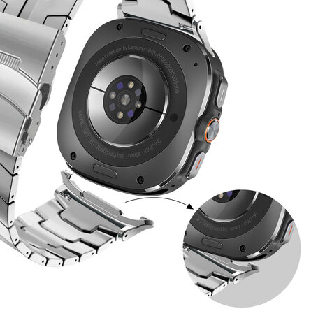 Bandz Bandz Bracelet titane Samsung Galaxy Watch Ultra 'Iron' (argent) Bandz Bandz Bracelet titane Samsung Galaxy Watch Ultra 'Iron' (argent)