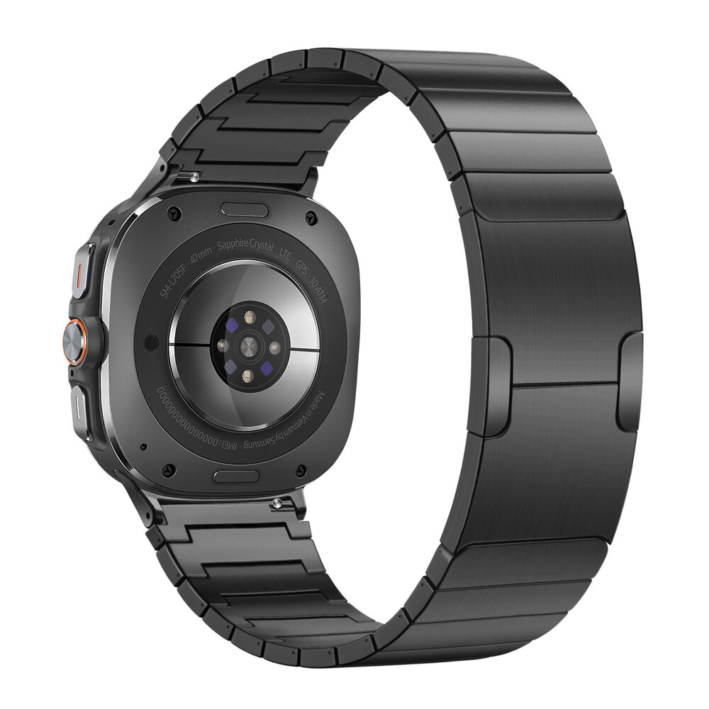 Bandz Bandz Bracelet titane Samsung Galaxy Watch Ultra 'One Bead' (noir)