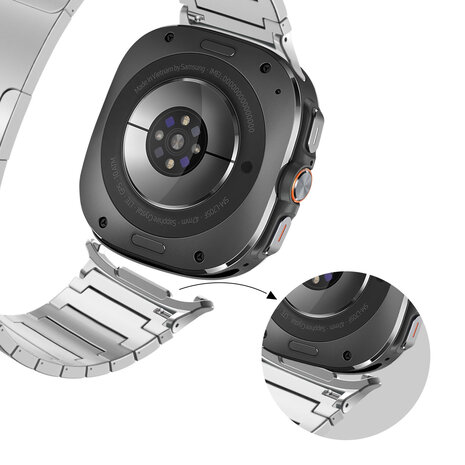 Bandz Bandz Bracelet titane Samsung Galaxy Watch Ultra 'One Bead' (argent)