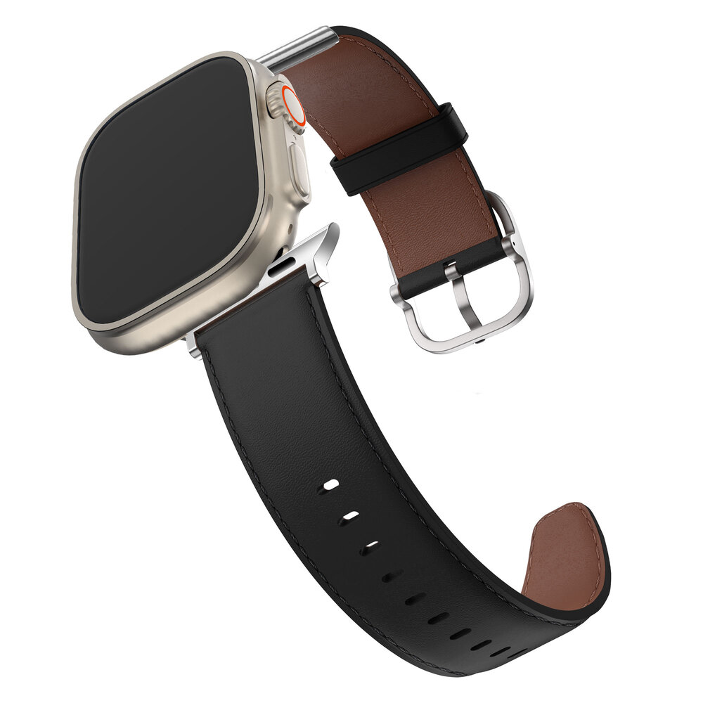 Bandz Bandz Bracelet cuir 'Classique' Apple Watch (noir)