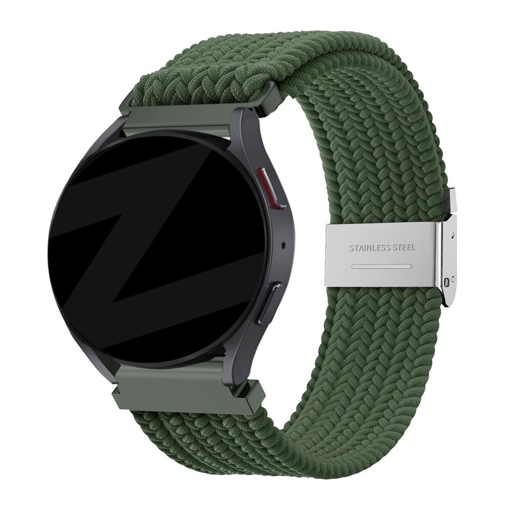 Bandz Bandz Bracelet nylon tressé Withings ScanWatch Nova (vert olive)