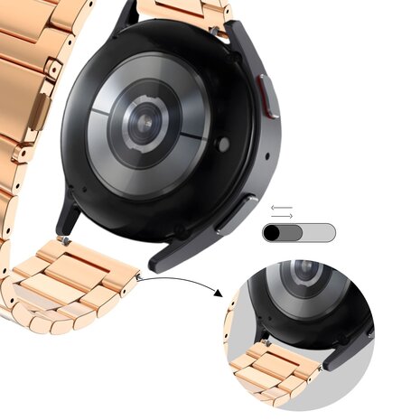 Bandz Bandz Bracelet acier 'Classic' Withings ScanWatch Nova (roségoud)