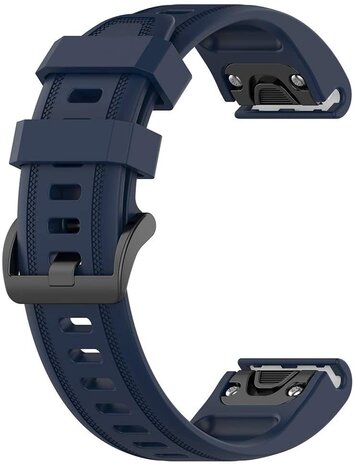 Strap-it Strap-it Bracelet silicone Garmin Fenix 8 - 43mm (bleu foncé)