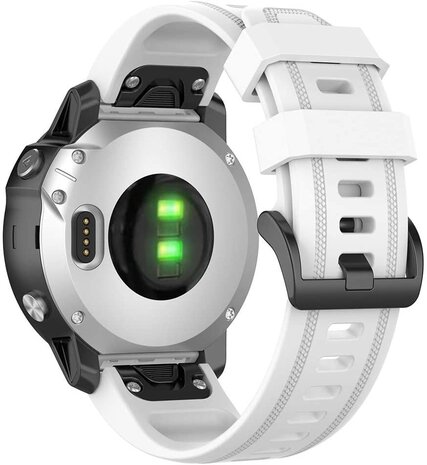 Strap-it Strap-it Bracelet silicone Garmin Fenix 8 - 43mm (blanc)