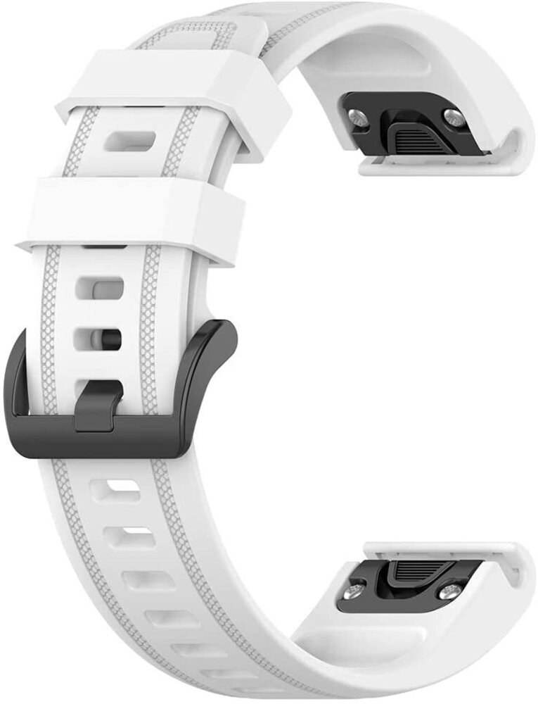 Strap-it Strap-it Bracelet silicone Garmin Fenix 8 - 43mm (blanc)