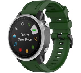 Strap-it Bracelet silicone Garmin Fenix 8 - 43mm (vert armée)