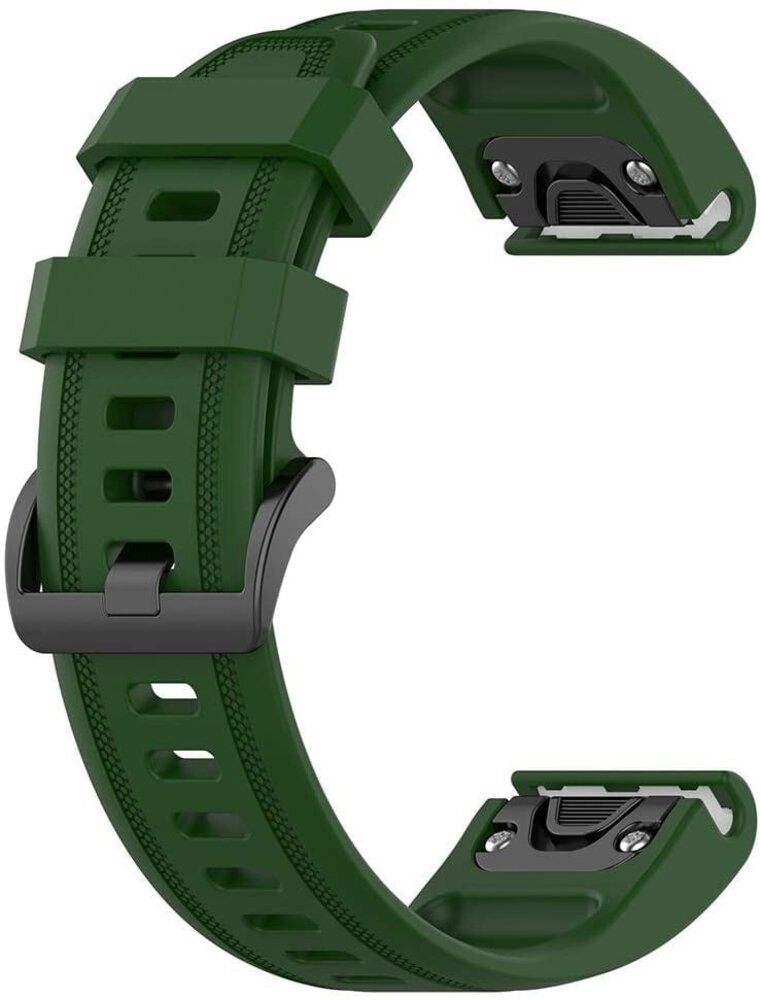Strap-it Strap-it Bracelet silicone Garmin Fenix 8 - 43mm (vert armée)