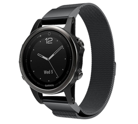 Strap-it Bracelet Milanais Garmin Fenix 8 - 43mm (noir)
