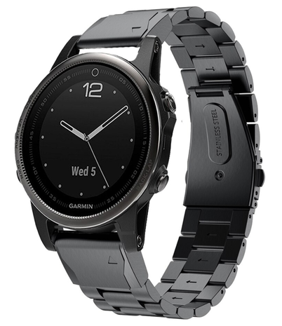 Strap-it Strap-it Bracelet acier Garmin Fenix 8 - 43mm (noir)