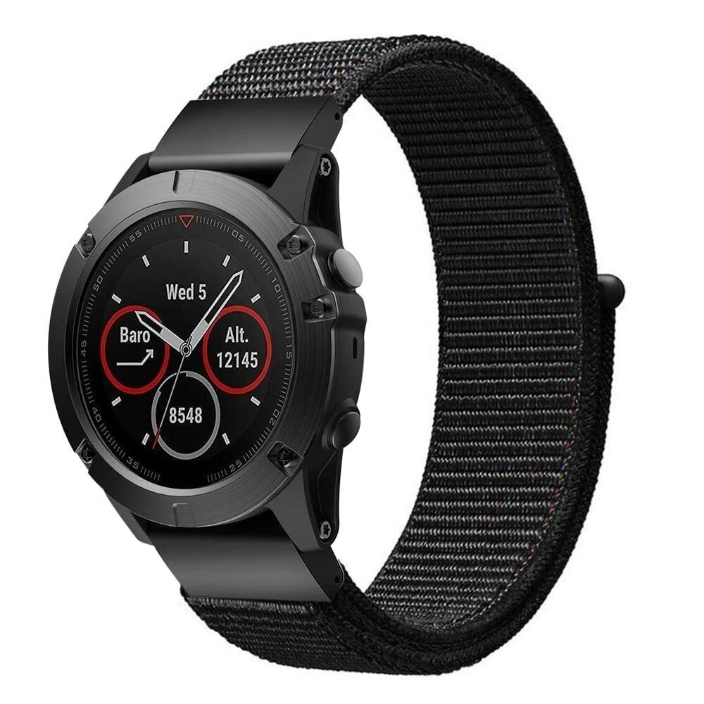 Strap-it Strap-it Bracelet nylon Garmin Fenix 8 - 43mm (noir)