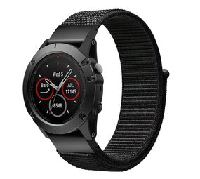 Strap-it Bracelet nylon Garmin Fenix 8 - 43mm (noir)