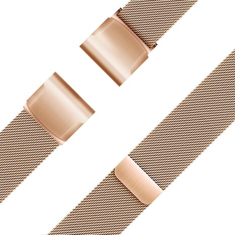 Bandz Bandz Bracelet Milanais loop Garmin Fenix 8 - 43mm (or rose)