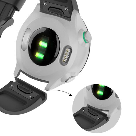 Bandz Bandz Bracelet silicone avec boucle Garmin Fenix 8 - 43mm (noir)