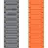 Strap-it Strap-it Bracelet en silicone magnétique Samsung Galaxy Watch Ultra (gris/orange) Strap-it Strap-it Bracelet en silicone magnétique Samsung Galaxy Watch Ultra (gris/orange)