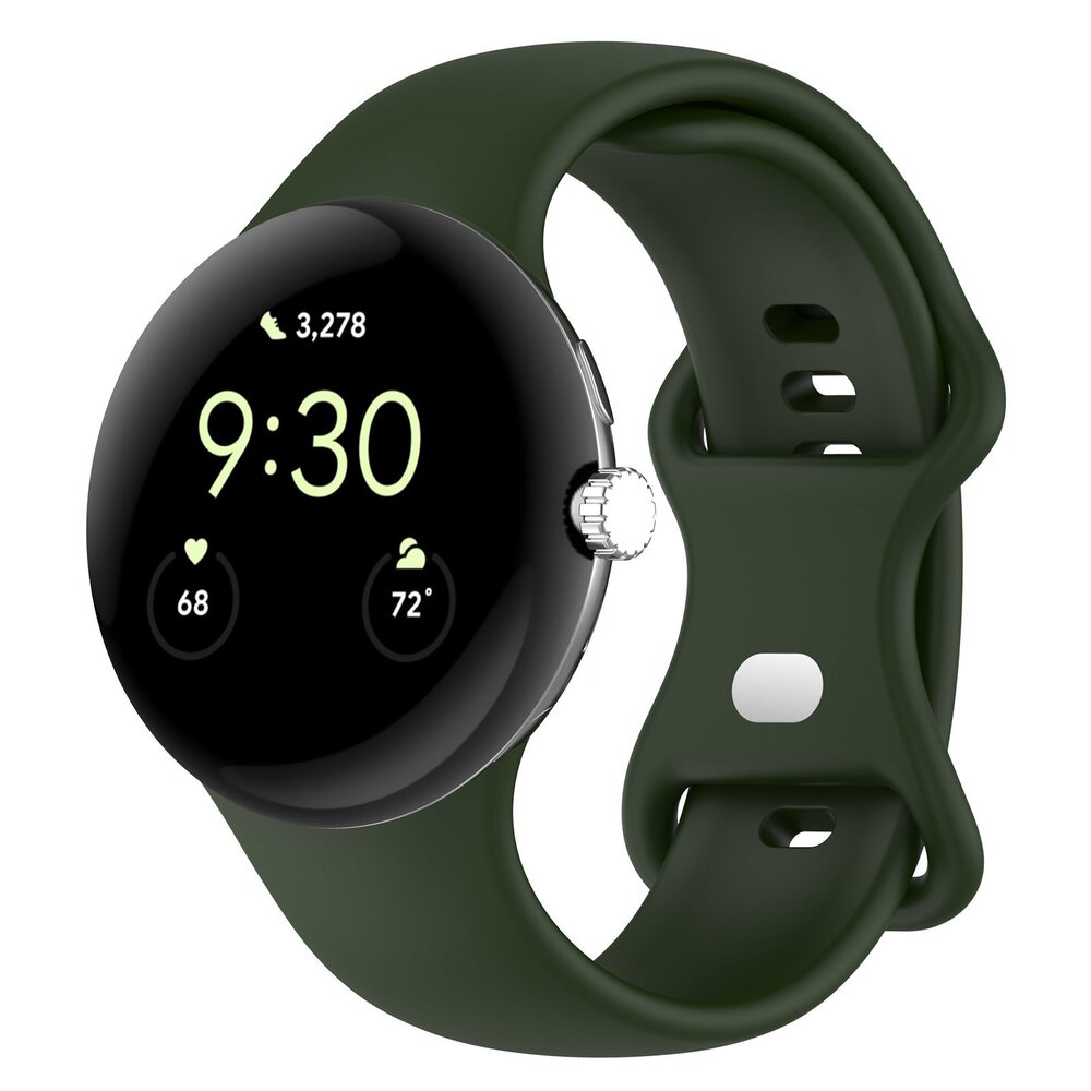 Strap-it Strap-it Bracelet Silicone Classique Google Pixel Watch 3 - 41mm (vert foncé)