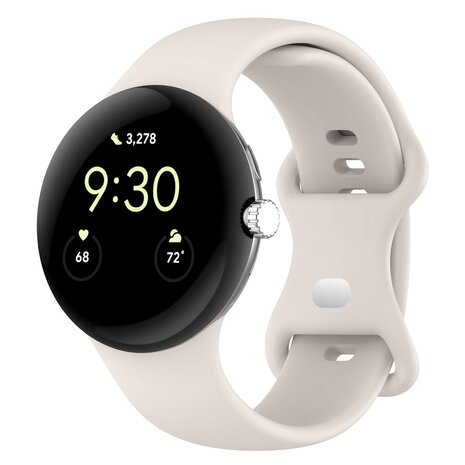 Strap-it Strap-it Bracelet Silicone Classique Google Pixel Watch 3 - 45mm (sable blanc)