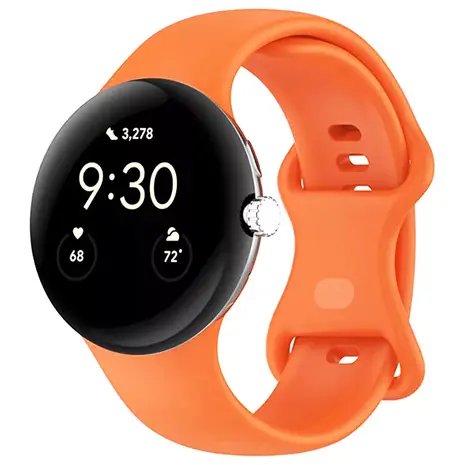 Strap-it Strap-it Bracelet Silicone Classique Google Pixel Watch 3 - 45mm (orange)
