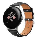 Strap-it Bracelet cuir Google Pixel Watch 3 - 45mm (noir)
