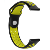 Strap-it Bracelet montre 22mm sport - universel (noir/jaune)