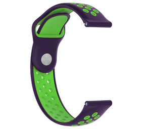 Strap-it Bracelet montre 22mm sport - universel (violet/vert)