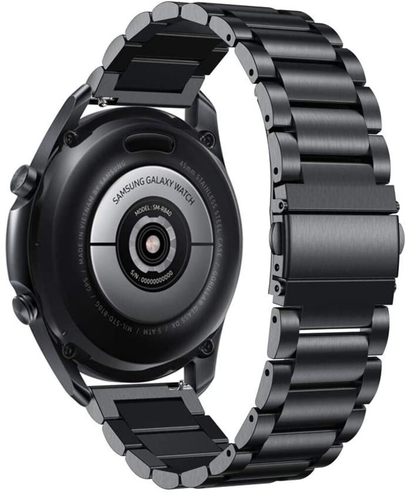 Strap-it Strap-it Bracelet montre 22mm acier - universel (noir) Strap-it Strap-it Bracelet montre 22mm acier - universel (noir)