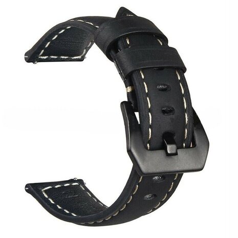 Strap-it Strap-it Bracelet montre 22mm cuir  - universel (noir)
