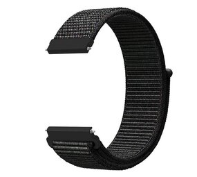 Strap-it Bracelet montre 22mm nylon  - universel (noir mix)