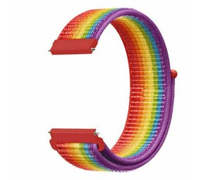 Strap-it Bracelet montre 22mm nylon  - universel (arc-en-ciel)