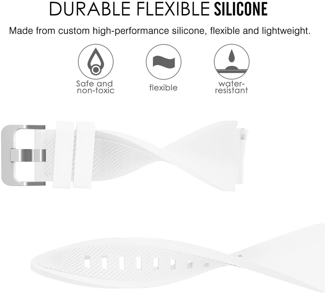 Strap-it Strap-it Bracelet montre 20mm silicone - universel (blanc)