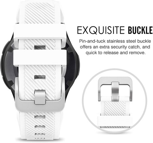 Strap-it Strap-it Bracelet montre 20mm silicone - universel (blanc)