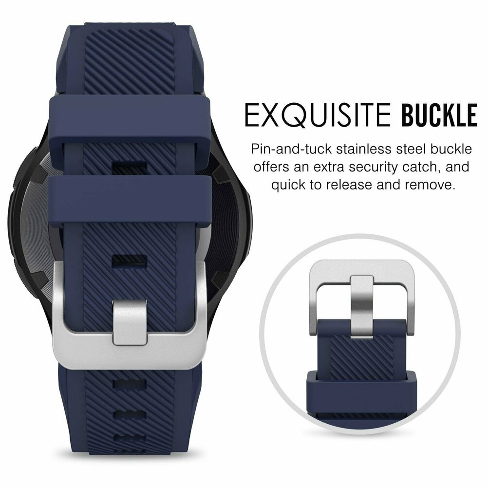 Strap-it Strap-it Bracelet montre 20mm silicone - universel (bleu foncé)